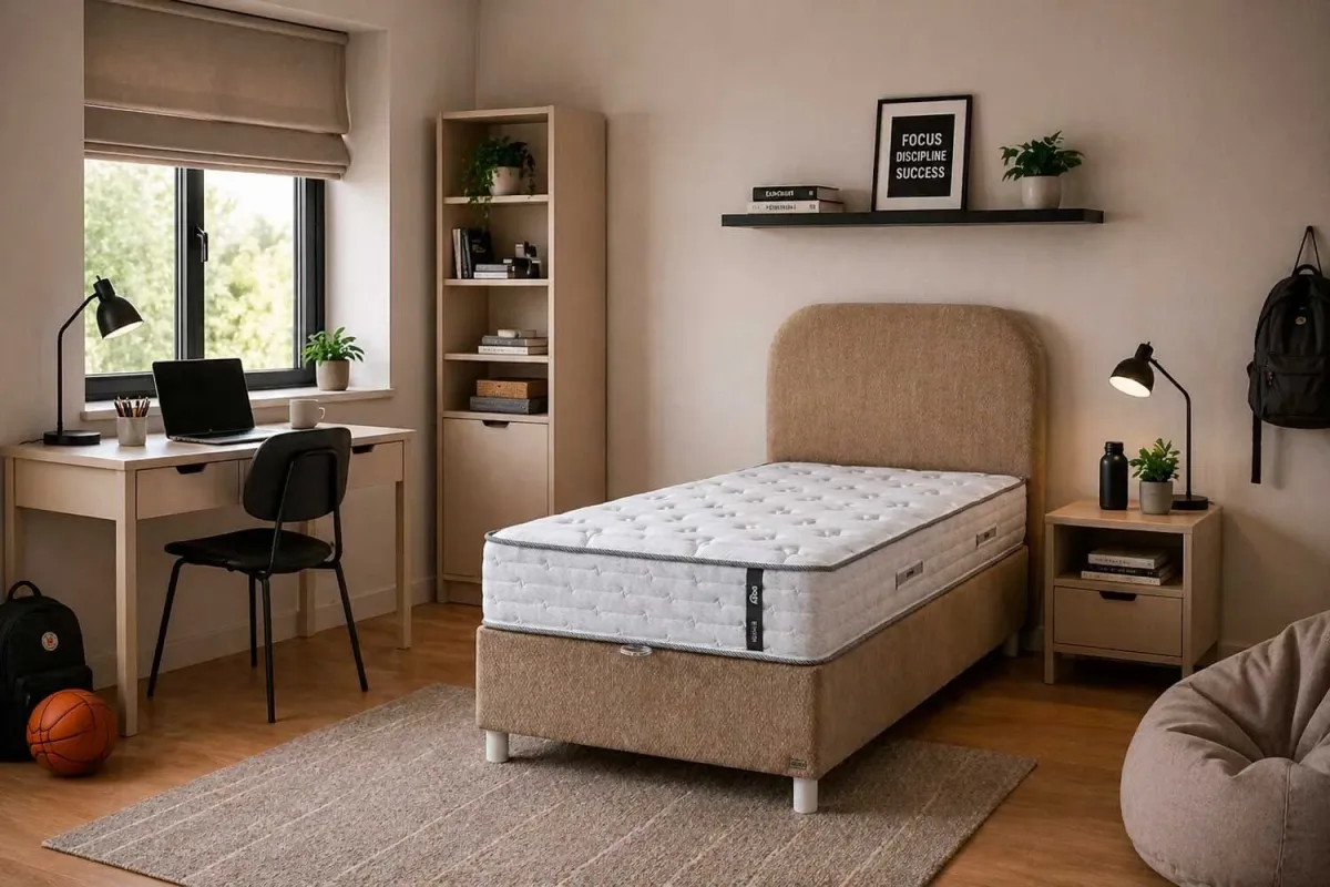 Bambi Dozy Set - bej renk, yatak odasında