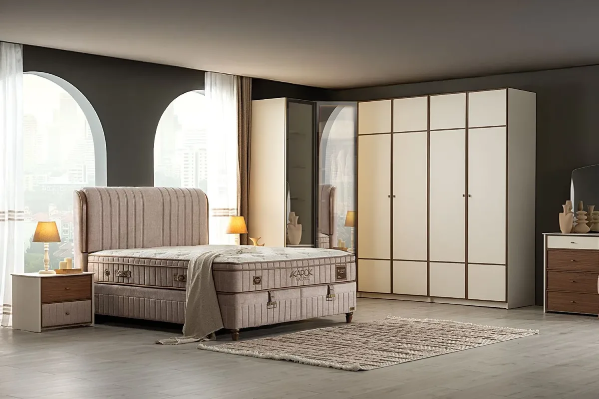 Bambi Kapok Naturel Set - yatak odasında