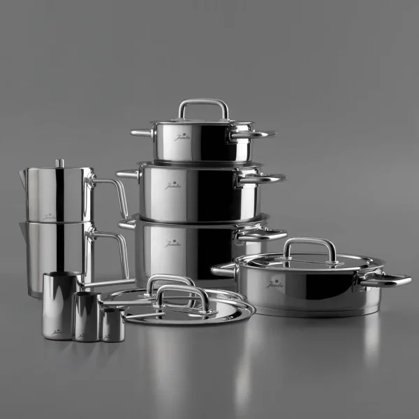 Jumbo Metalix 14 Parça Çelik Çeyiz Seti (Metalix 8 Parça Çelik Tencere Seti-Metalix Full Metal Çaydanlık-3'lü Cezve)
