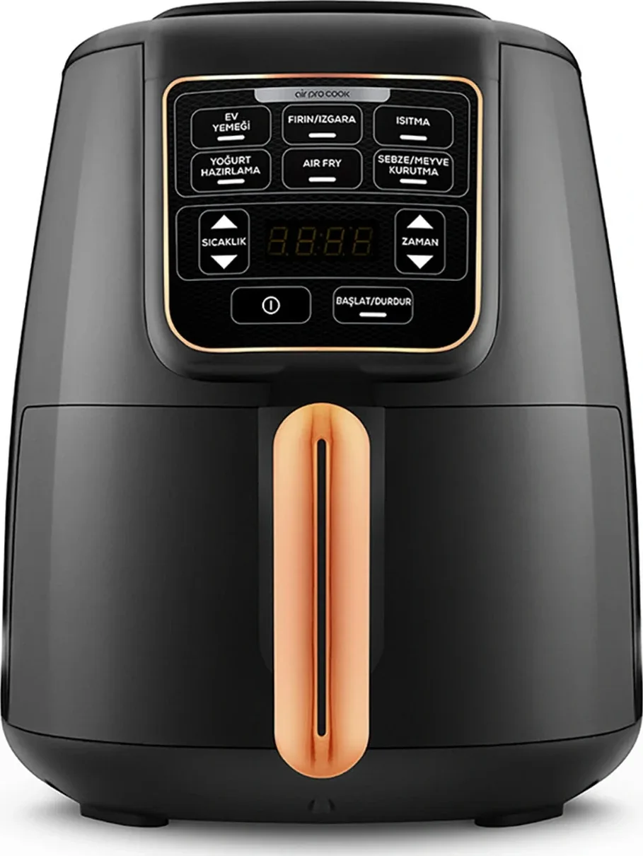 Karaca Air Pro Cook XL 2 in 1 Konuşan Airfryer Black Copper 4L - görsel 2