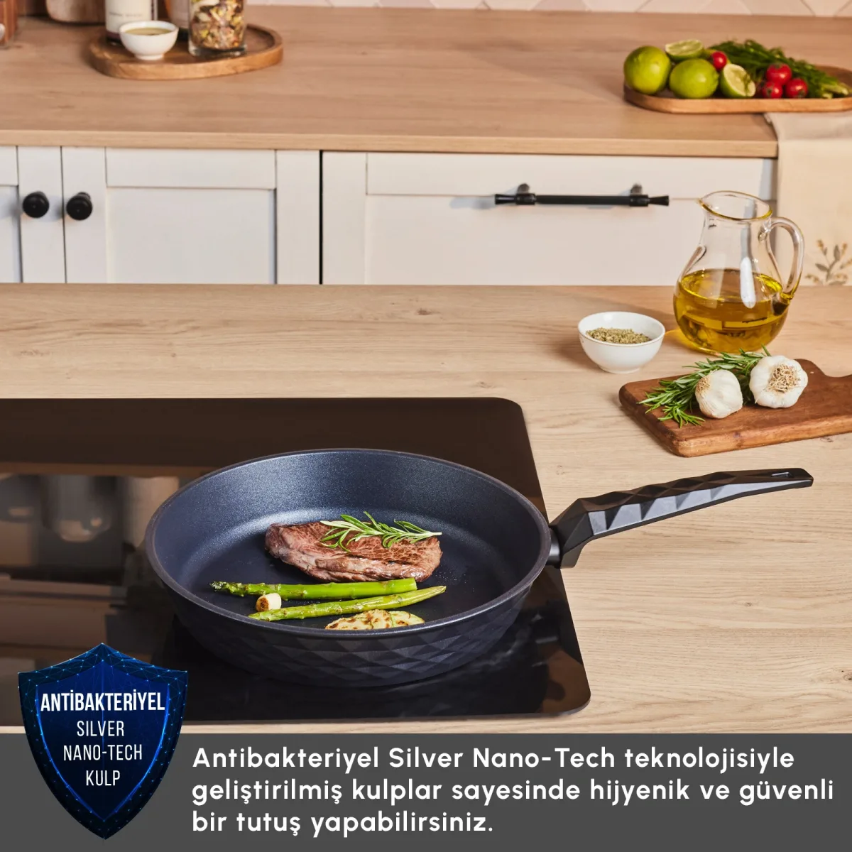 Karaca Biodiamond Antibakteriyel Kulp Tava 26 cm - görsel 3