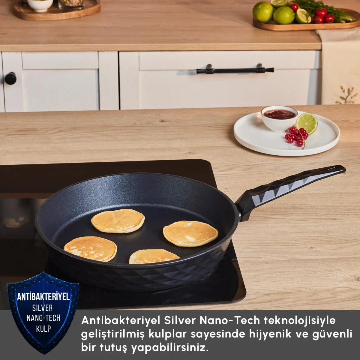 Karaca Biodiamond Antibakteriyel Kulp Tava 30 cm - görsel 4