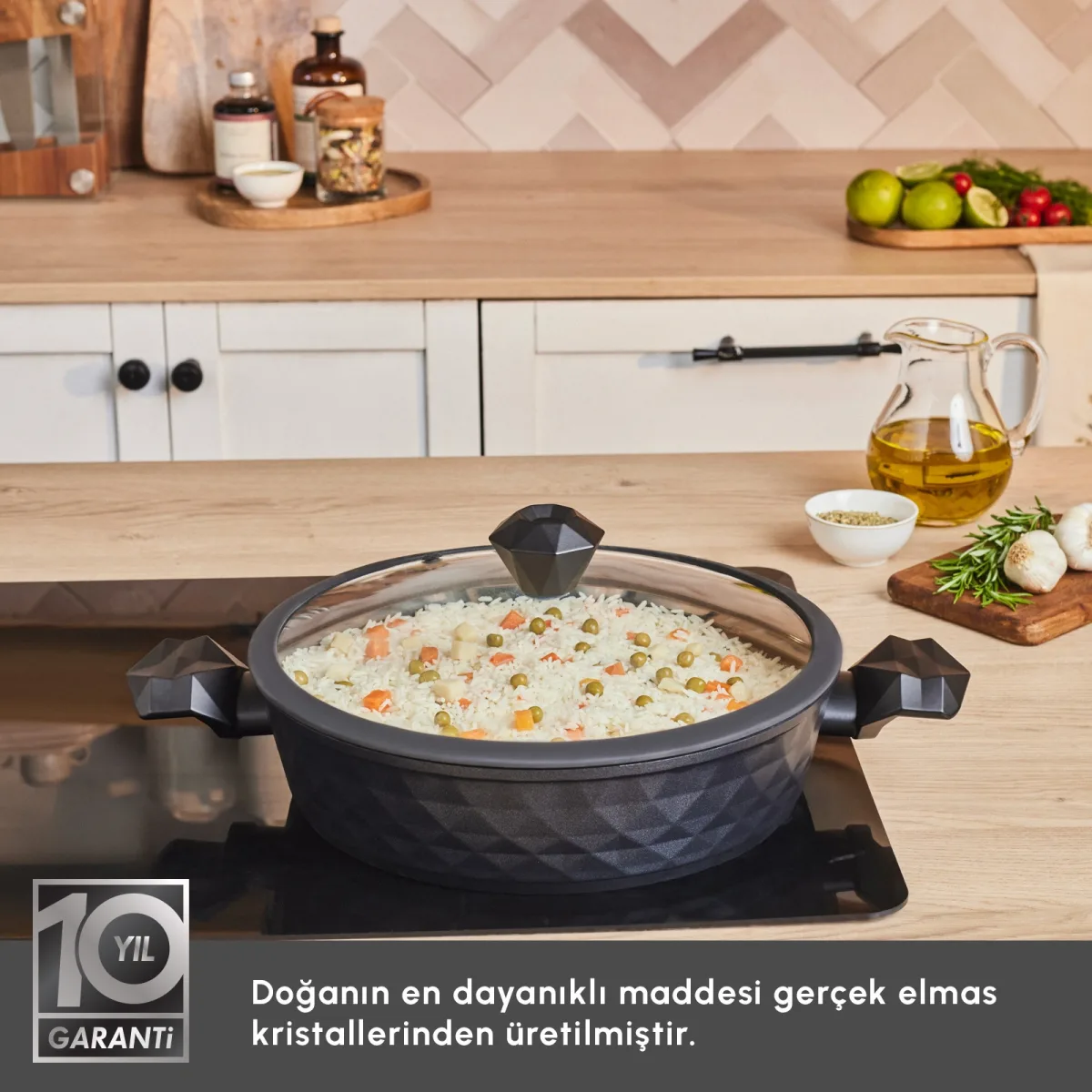 Karaca Biodiamond Antibakteriyel Kulp Karnıyarık Tencere 30 cm - görsel 5