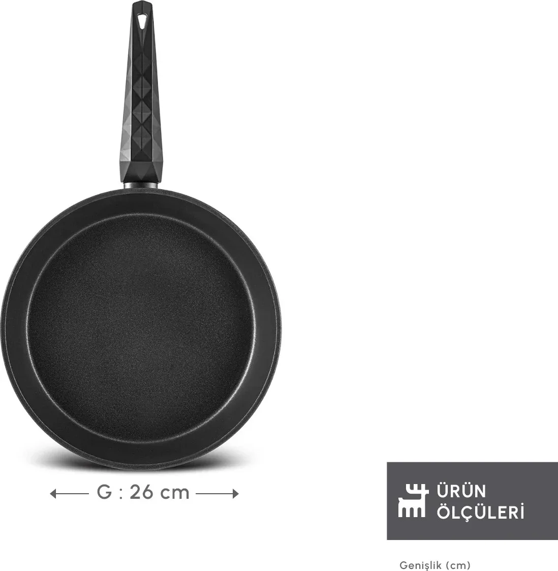Karaca Biodiamond Antibakteriyel Kulp Tava 26 cm - görsel 2