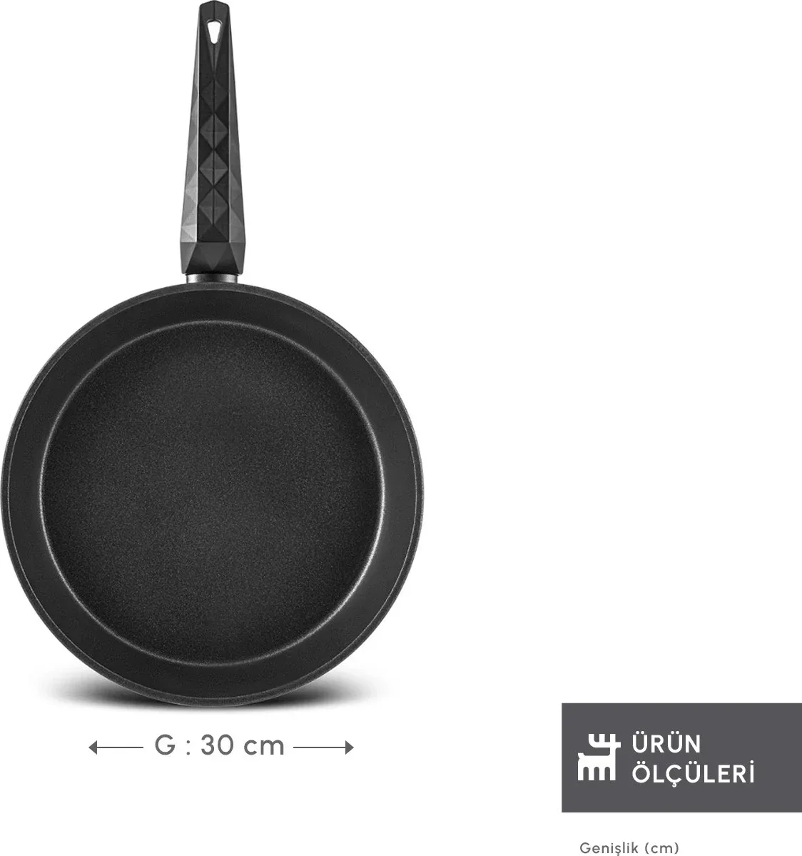 Karaca Biodiamond Antibakteriyel Kulp Tava 30 cm - görsel 3