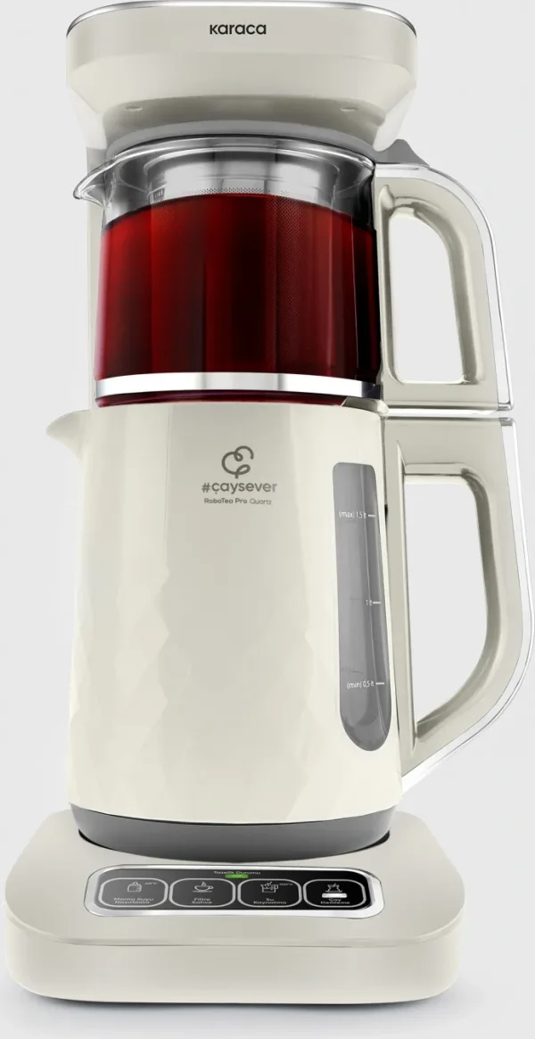 Karaca Çaysever Robotea Pro Quartz 4 in 1 Konuşan Çay Makinesi Creamy