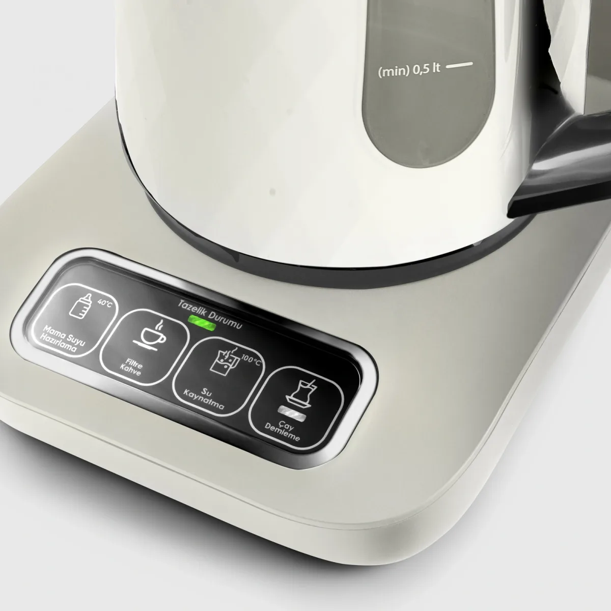 Karaca Çaysever Robotea Pro Quartz 4 in 1 Konuşan Çay Makinesi Creamy - görsel 5