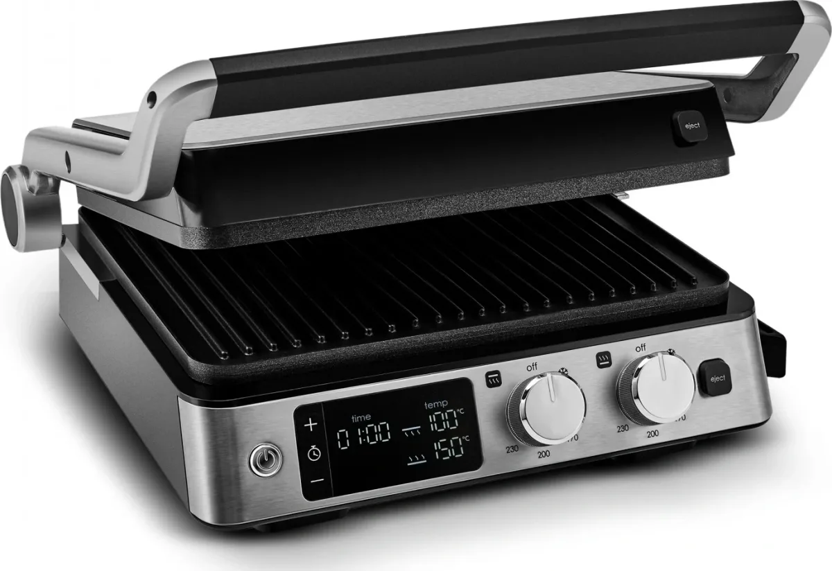 Karaca Compact Steel Sear and Grill Inox 2008 Döküm Izgara ve Tost Makinesi 6 Dilim Kapasiteli - görsel 2
