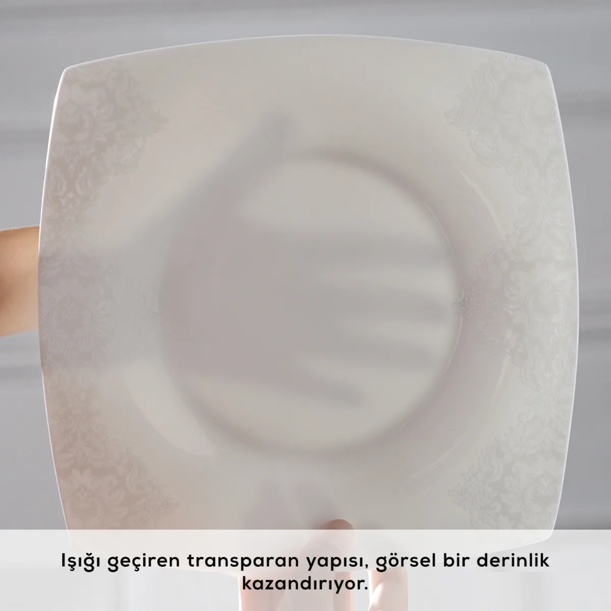 Karaca Fine Pearl Helen 58 Parça 12 Kişilik Kare Yemek Takımı - görsel 4