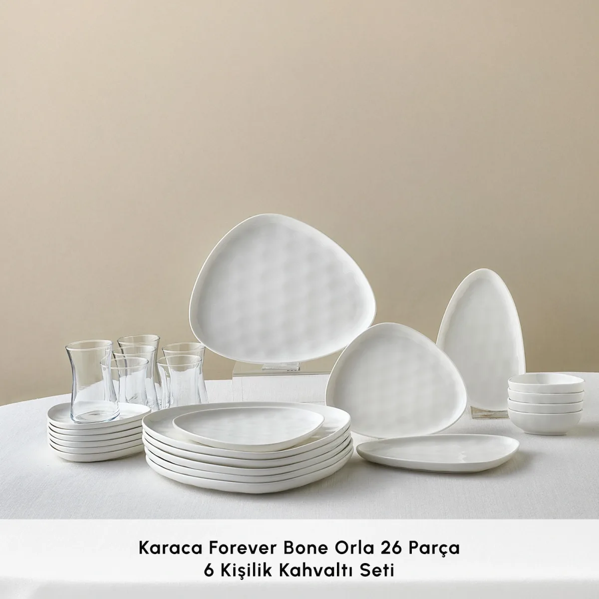 Karaca Forever Bone Orla 26 Parça 6 Kişilik Kahvaltı Takımı - görsel 3