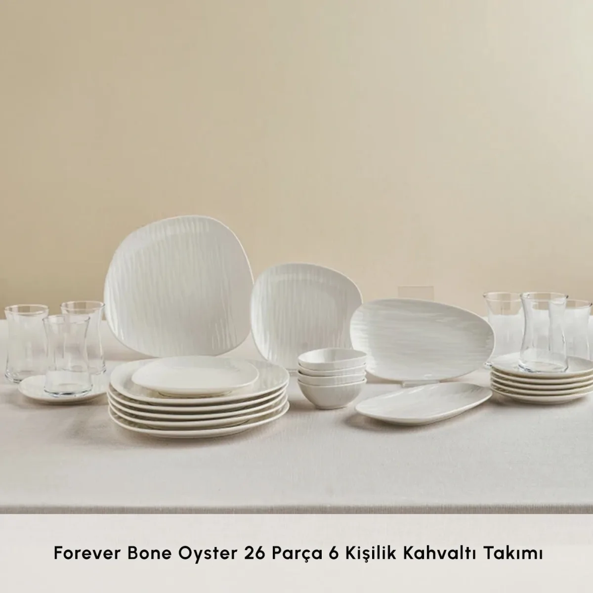 Karaca Forever Bone Oyster 26 Parça 6 Kişilik Kahvaltı Takımı - görsel 3