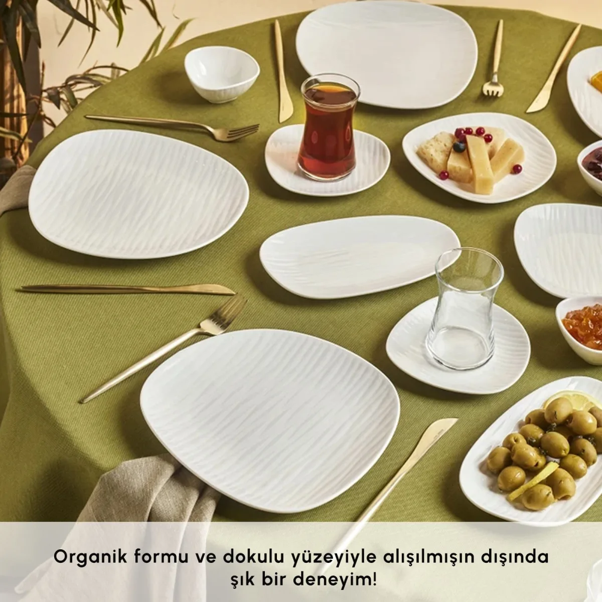 Karaca Forever Bone Oyster 26 Parça 6 Kişilik Kahvaltı Takımı - görsel 4
