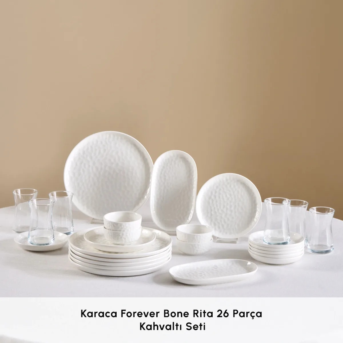 Karaca Forever Bone Rita 26 Parça 6 Kişilik Kahvaltı Takımı - görsel 4