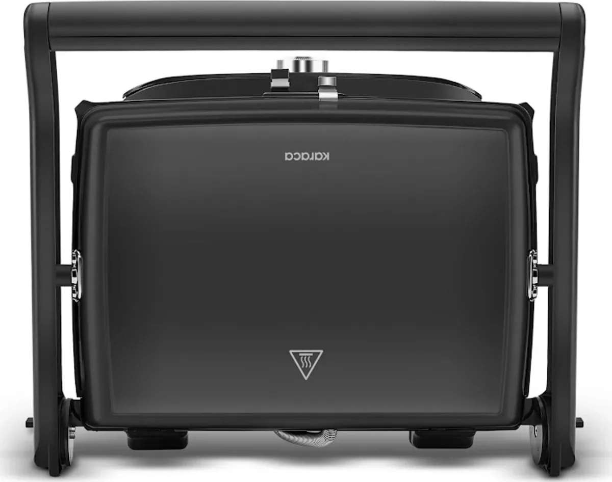 Karaca Gastro Grill Glass Premium 6 Dilim Kapasiteli Döküm Tost Makinesi Black Chrome 2400W - görsel 3
