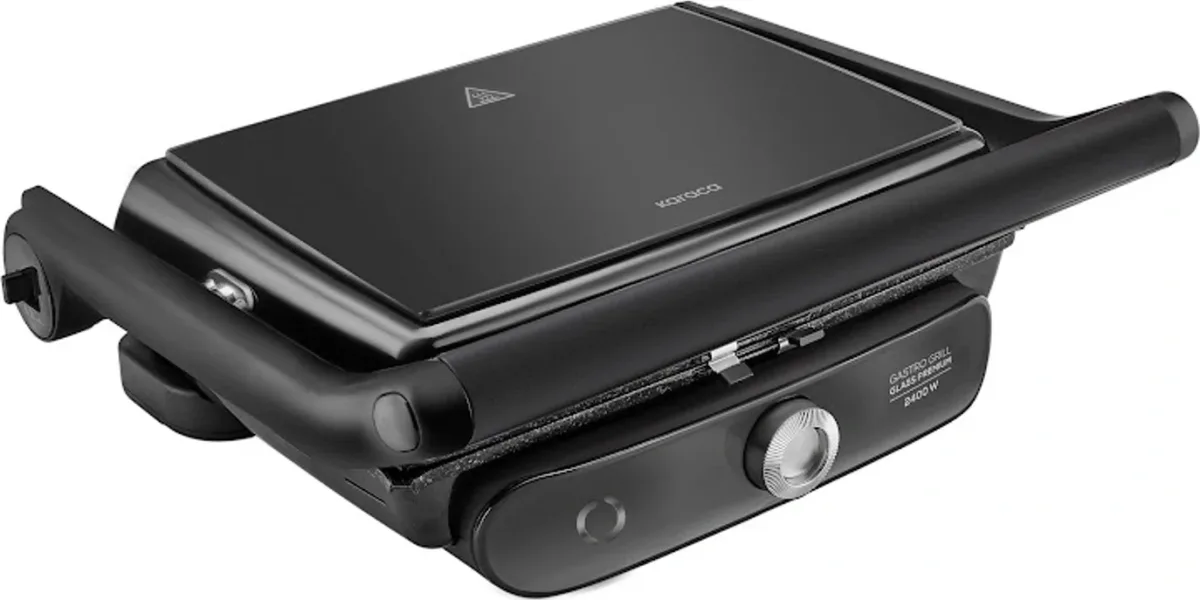 Karaca Gastro Grill Glass Premium 6 Dilim Kapasiteli Döküm Tost Makinesi Black Chrome 2400W - görsel 4