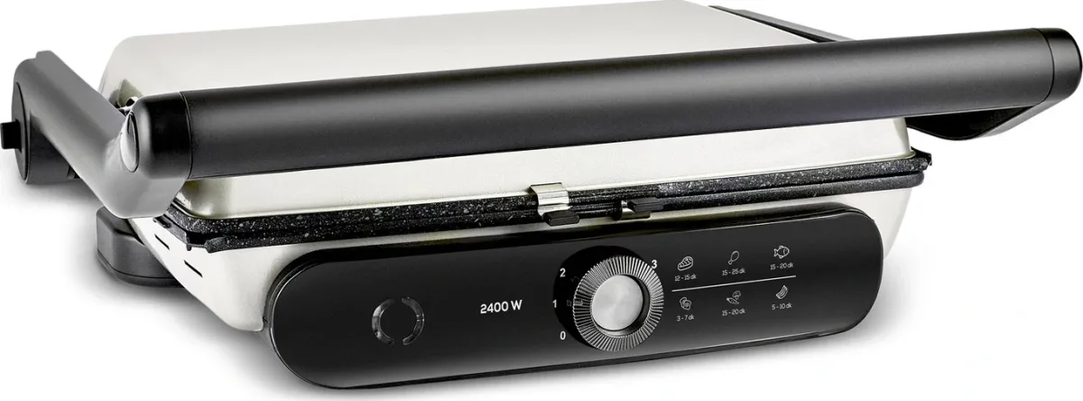 Karaca Gastro Grill Pro 6 Dilim Kapasiteli Tost Makinesi 2400W Creamy - görsel 3