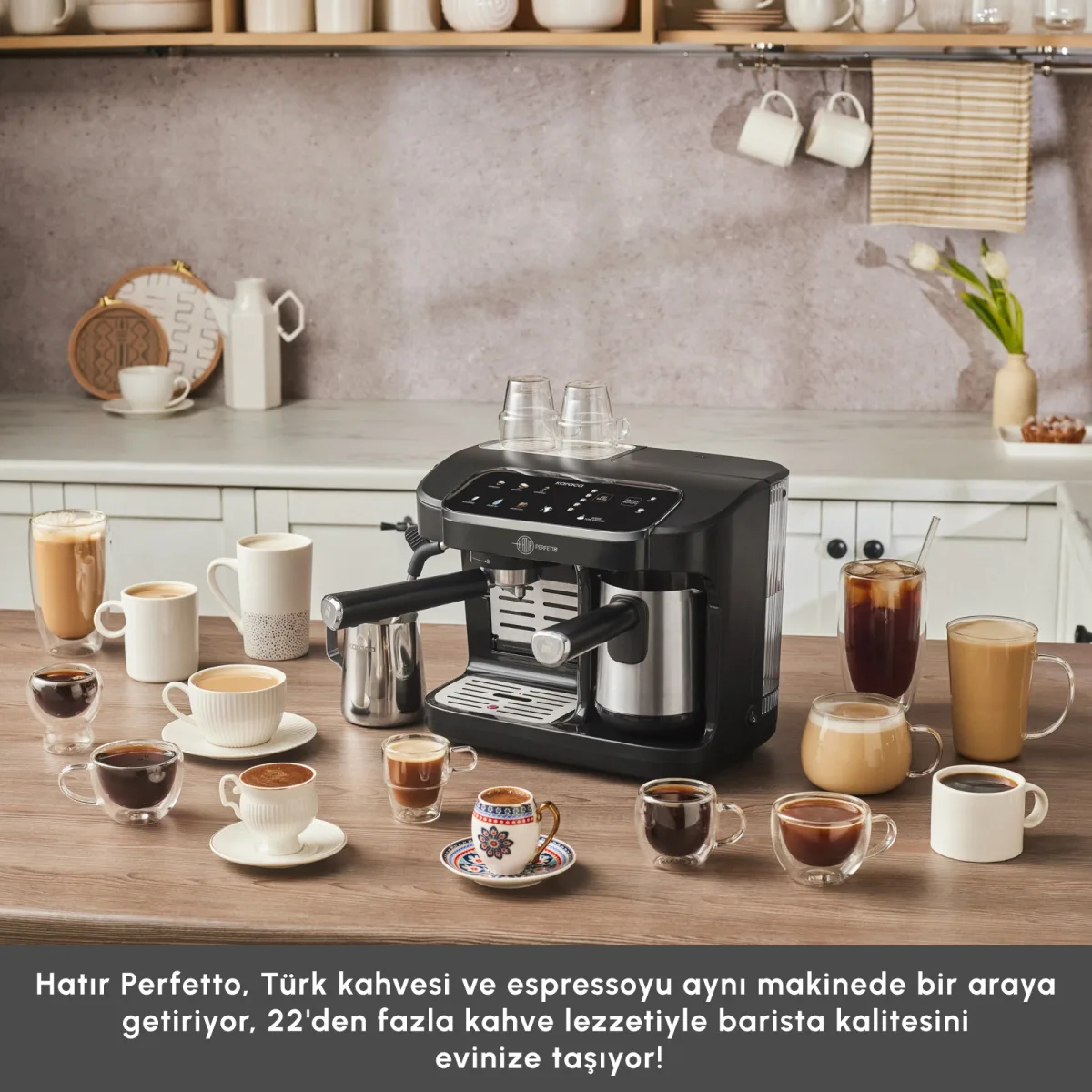 Karaca Hatır Perfetto Espresso ve 5 Fincan Kapasiteli Türk Kahvesi Makinesi - görsel 5