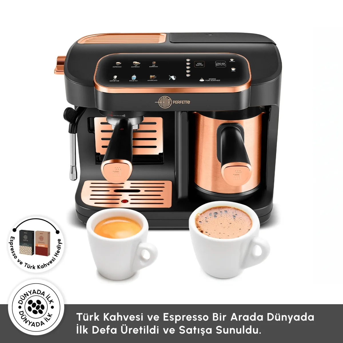 Karaca Hatır Perfetto Espresso ve Türk Kahvesi Makinesi Copper - görsel 3