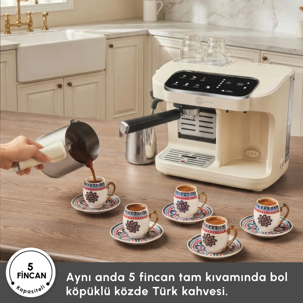 Karaca Hatır Perfetto Espresso ve Türk Kahvesi Makinesi Starlight - görsel 6