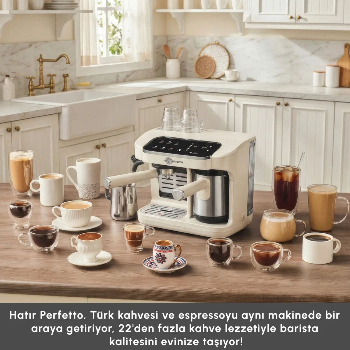 Karaca Hatır Perfetto Espresso ve Türk Kahvesi Makinesi Starlight - görsel 5