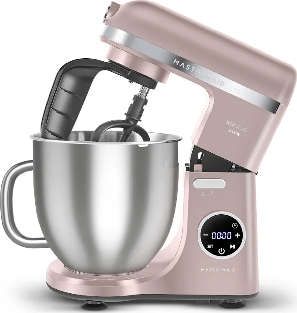 Karaca Mastermaid Chef Ultra D2000W Dijital Ekranlı Hamur Yoğurma Makinesi Rosegold 7L - görsel 2