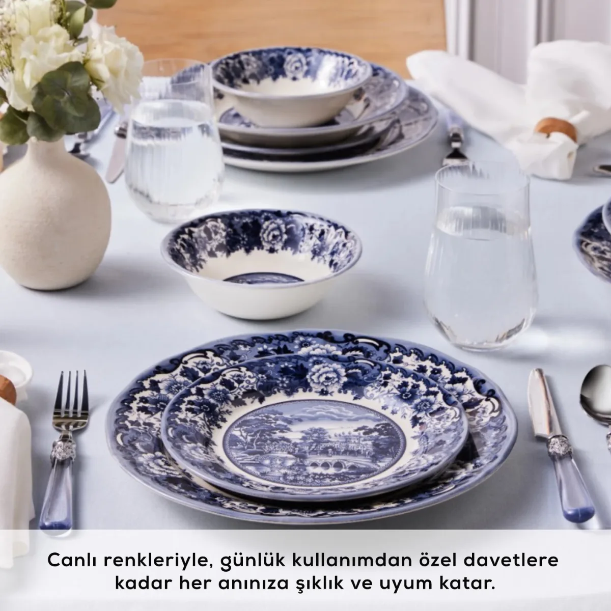 Karaca Old Town 24 Parça 6 Kişilik Yemek Takımı - görsel 6