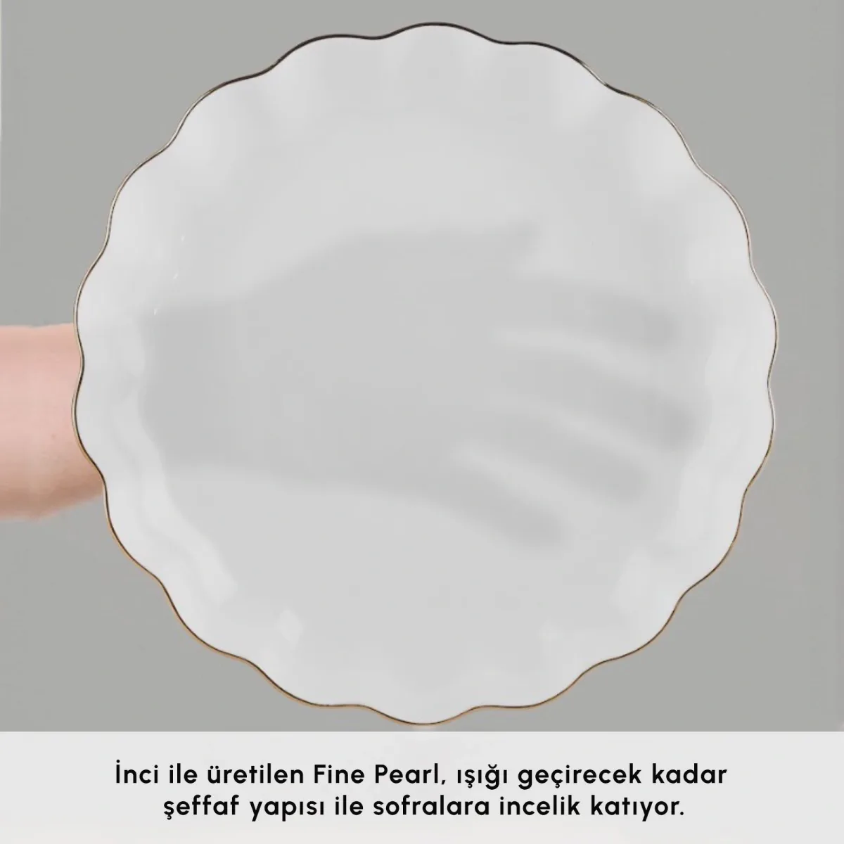 Karaca Red Carpet Collection Fine Pearl Extra Shell 55 Parça 12 Kişilik Yemek Takımı Gold - görsel 3