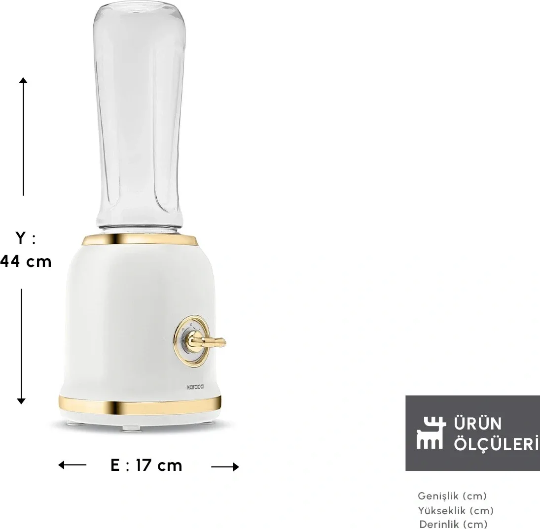 Karaca Retro Personal Kişisel Smoothie Blender Cream - görsel 2