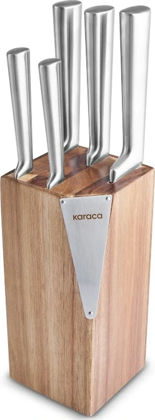 Karaca Samuray Thor New Japon Çeliği 6 Parça Bıçak Seti Ahşap - görsel 6
