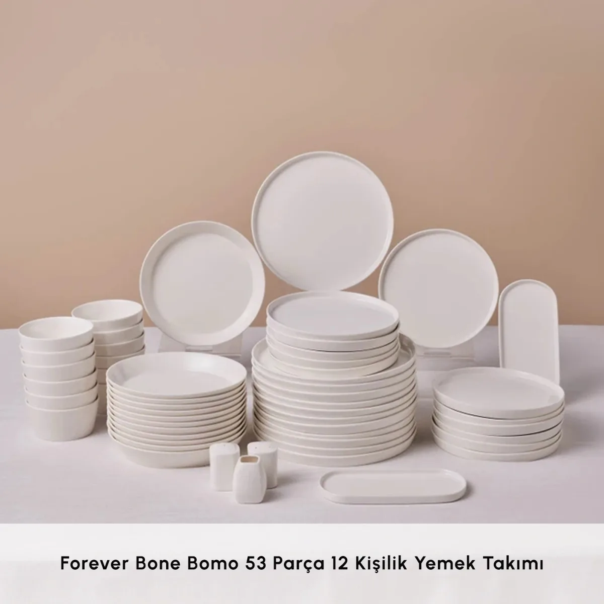 Karaca Stream Bone Bomo 53 Parça 12 Kişilik Yemek Takımı - görsel 2
