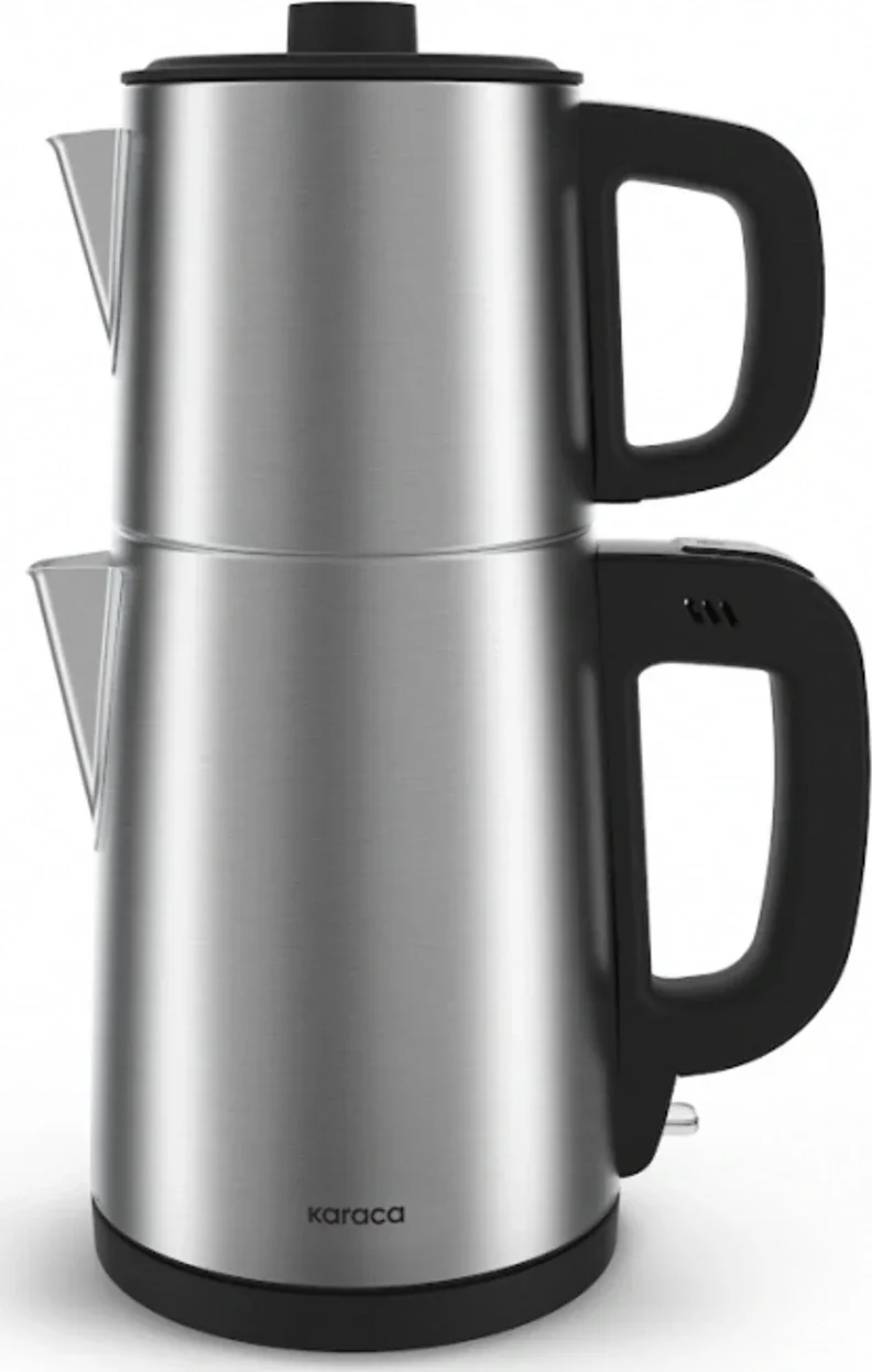 Karaca TeaBig XL 35 Çay Bardağı Kapasiteli 2 in 1 Çelik Çay Makinesi ve Su Isıtıcı Inox - görsel 2