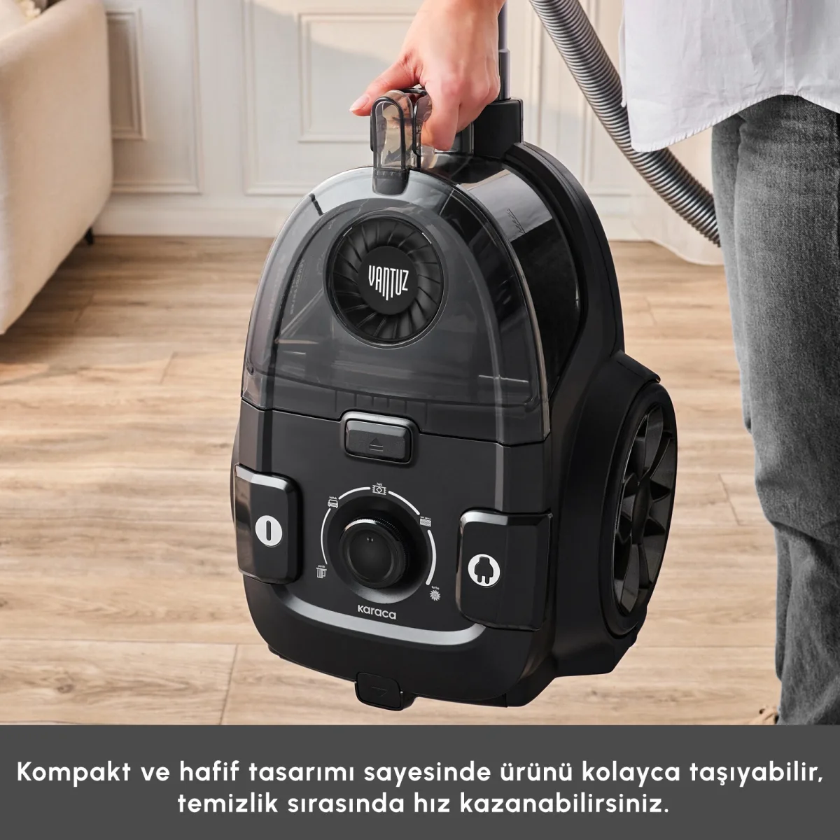 Karaca Vantuz ForceX Elektrikli Süpürge Black - görsel 4