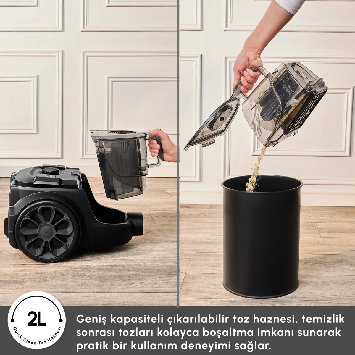 Karaca Vantuz ForceX Elektrikli Süpürge Black - görsel 3