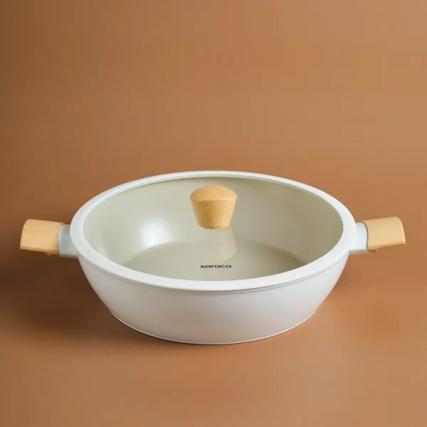 Karaca x Refika Swiss Crystal Almond Cream 30 cm Karnıyarık Tencere