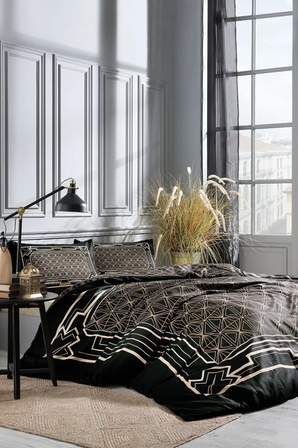 Özdilek Art Deco Çift Kişilik Soft Life Saten Nevresim Takımı