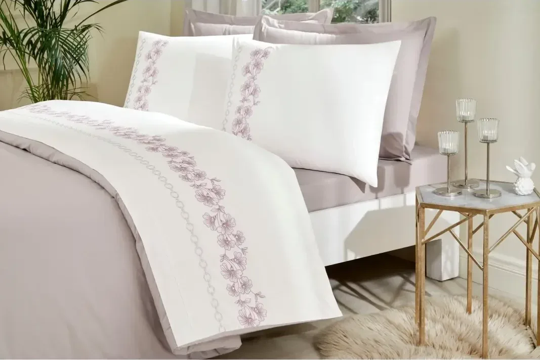 Özdilek Boutique Petra Çift Kişilik Nevresim Takımı Bej - görsel 2