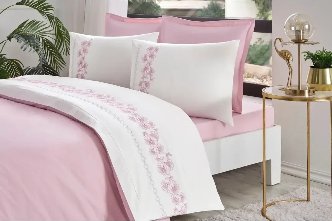 Özdilek Boutique Petra Çift Kişilik Nevresim Takımı Pembe - görsel 2