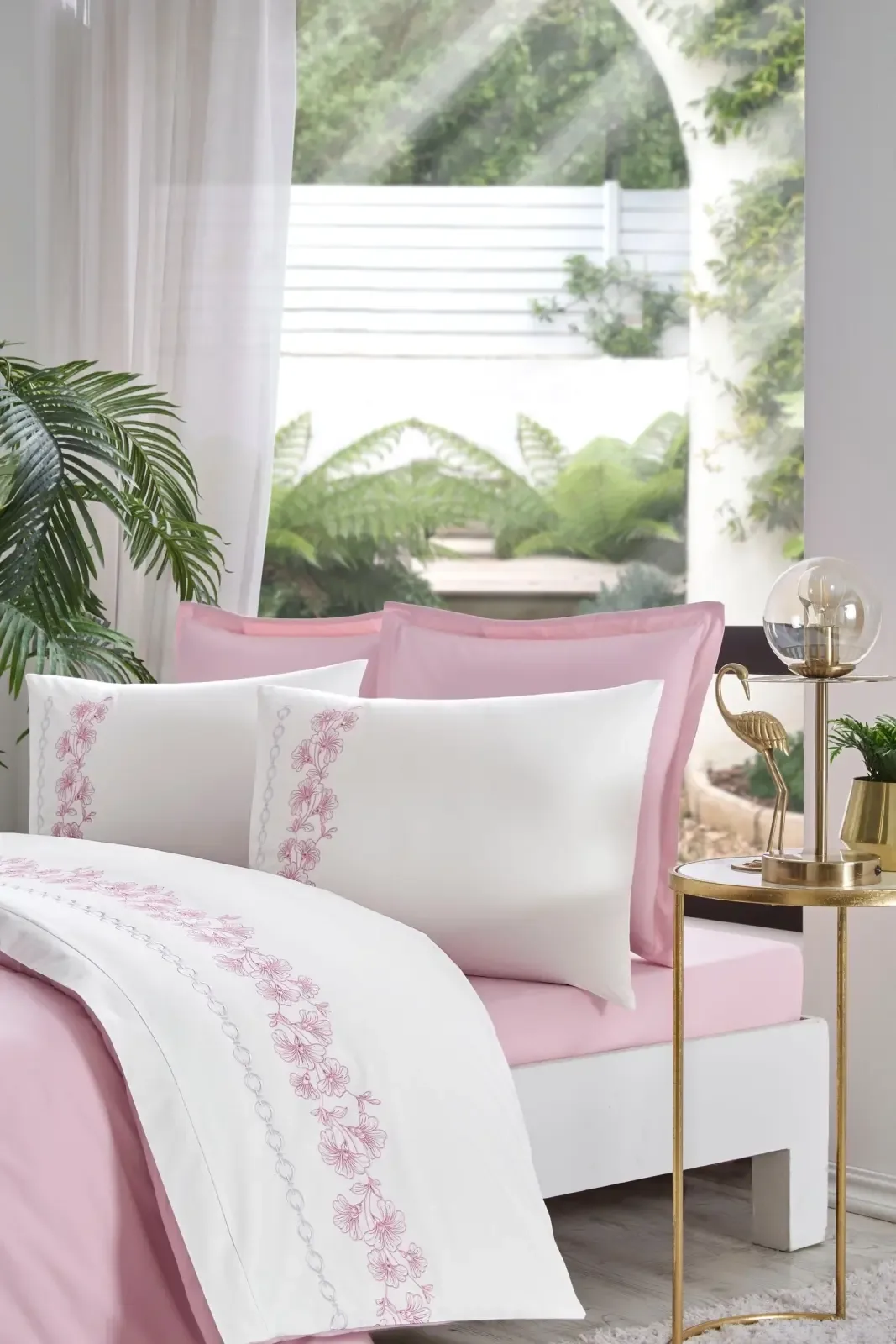 Özdilek Boutique Petra Çift Kişilik Nevresim Takımı Pembe