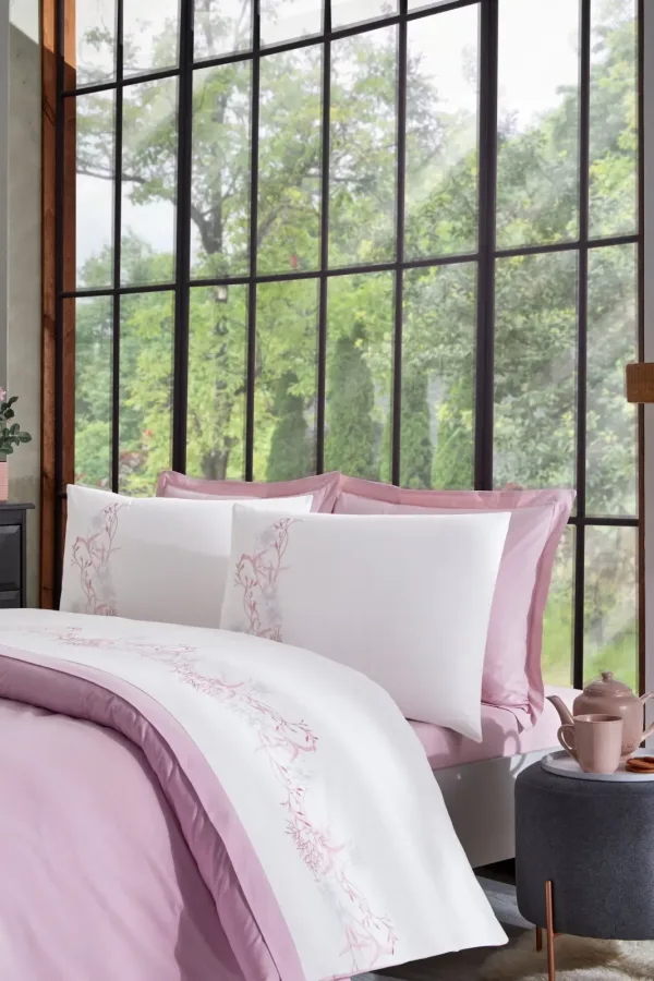 Özdilek Boutique Reina Çift Kişilik Nevresim Takımı Pembe