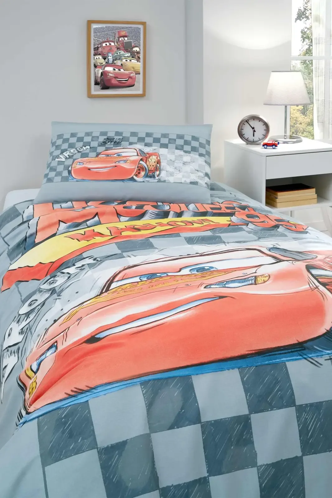 Özdilek Cars Mcqueen Speed Tek Kişilik Disney Lisanslı Lastikli Çocuk Nevresim Takımı - görsel 2