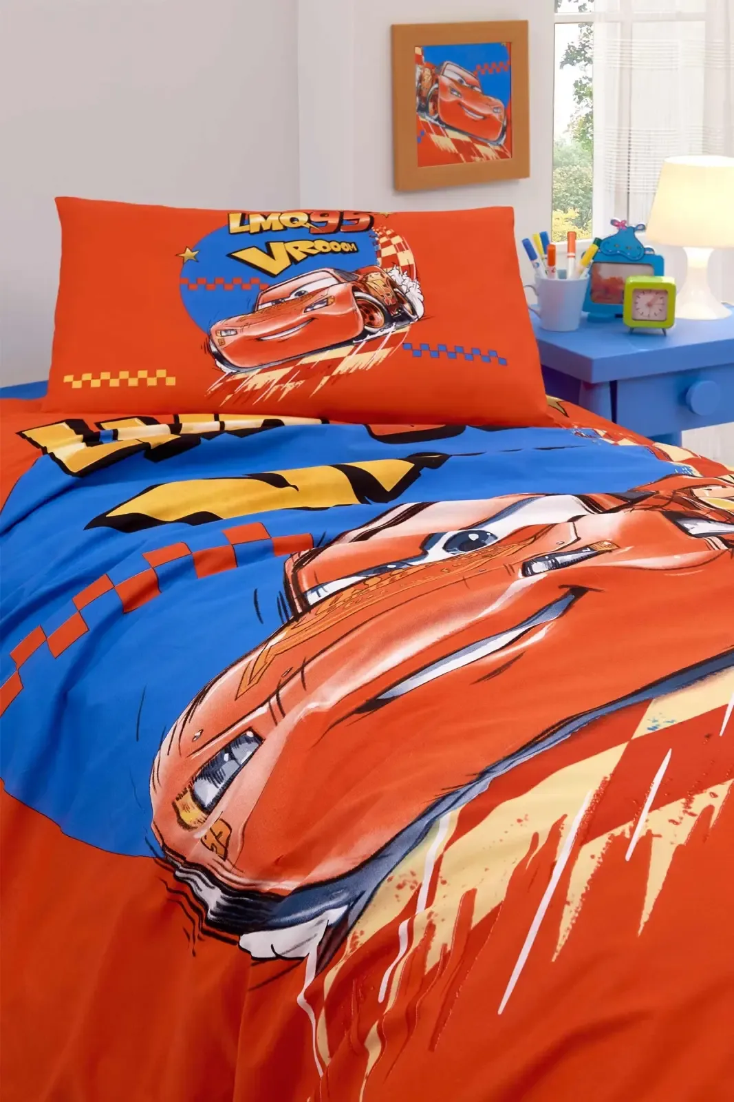 Özdilek Cars Neon Drift Tek Kişilik Disney Lisanslı Lastikli Çocuk Nevresim Takımı - görsel 2