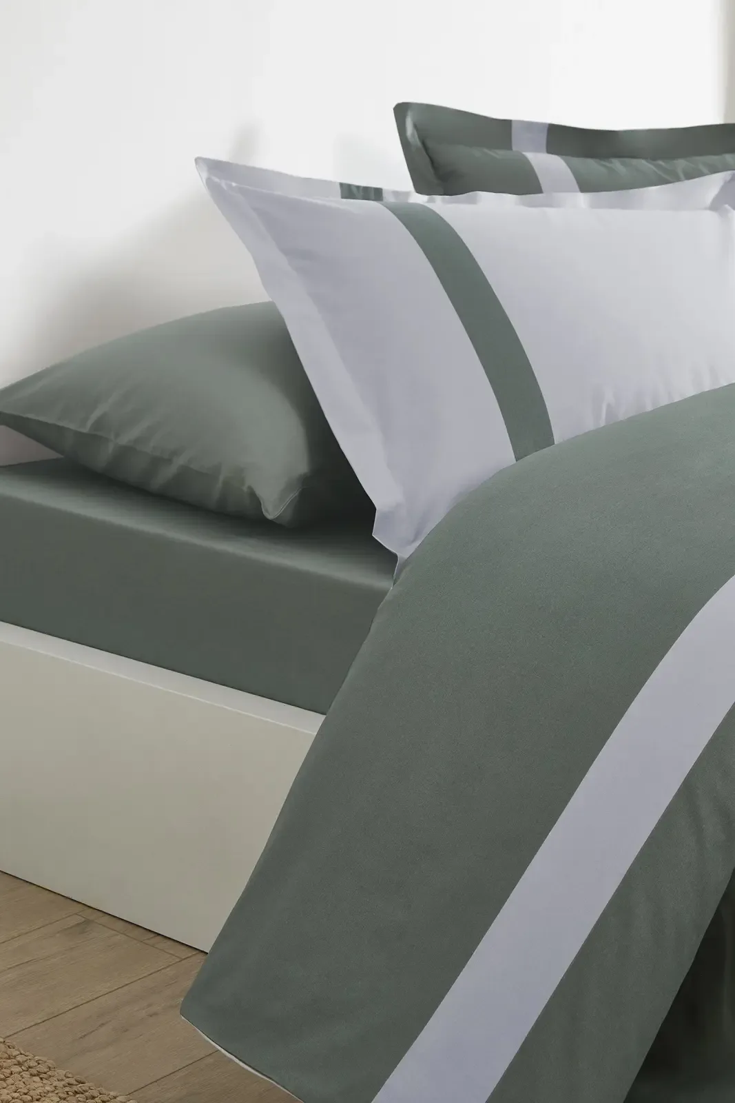 Özdilek Colour Stripe Çift Kişilik Nevresim Takımı Haki - görsel 3