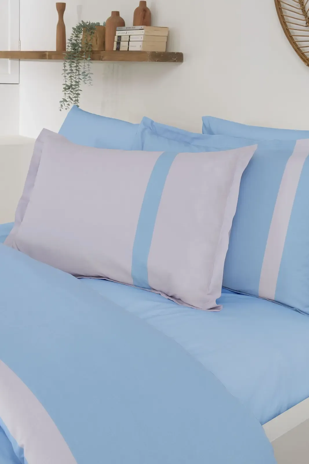 Özdilek Colour Stripe Çift Kişilik Nevresim Takımı Mavi - görsel 2