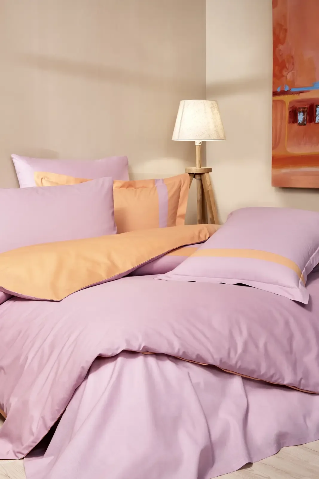 Özdilek Colour Stripe Çift Kişilik Nevresim Takımı Pembe - görsel 2