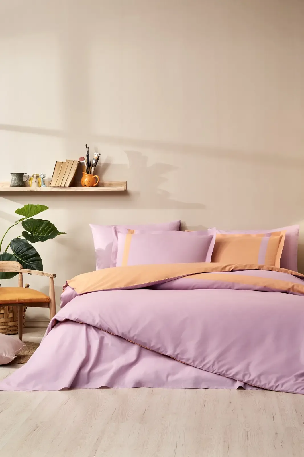 Özdilek Colour Stripe Çift Kişilik Nevresim Takımı Pembe