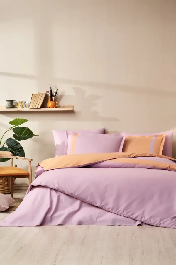Özdilek Colour Stripe Çift Kişilik Nevresim Takımı Pembe