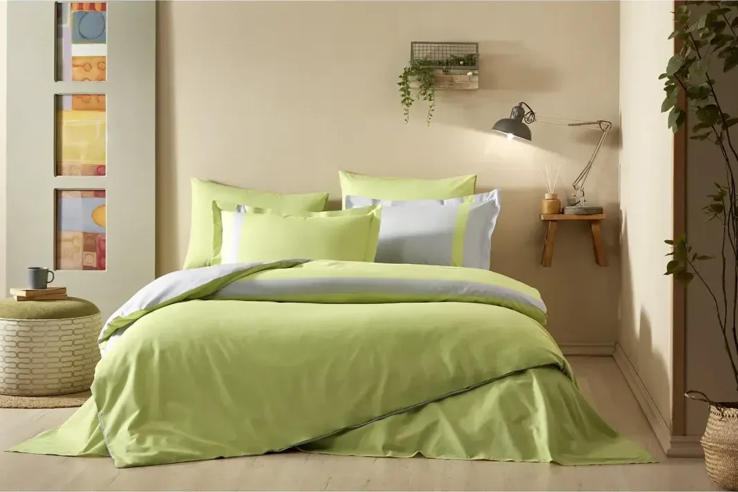 Özdilek Colour Stripe Çift Kişilik Nevresim Takımı Yeşil - görsel 4