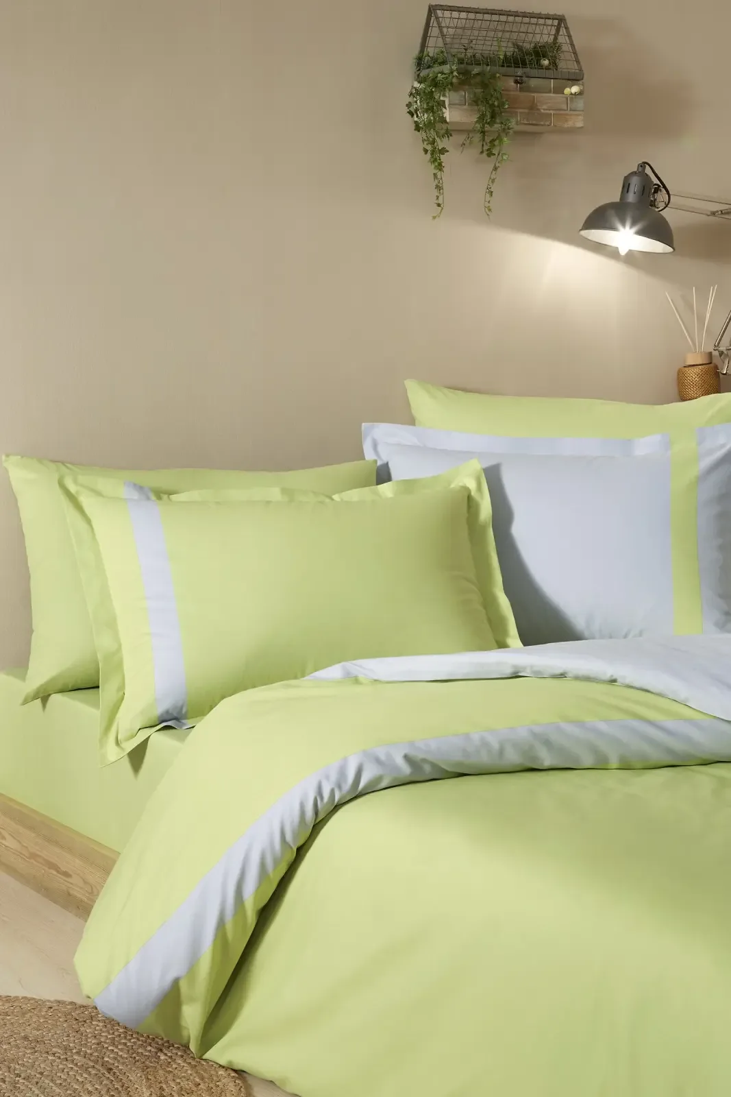 Özdilek Colour Stripe Tek Kişilik Nevresim Takımı Yeşil - görsel 2