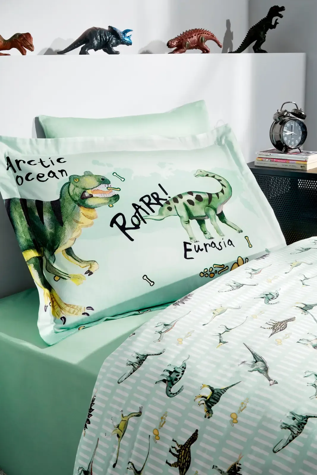 Özdilek Dinosaur Time Tek Kişilik Lastikli Çarşaf Nevresim Takımı - görsel 5