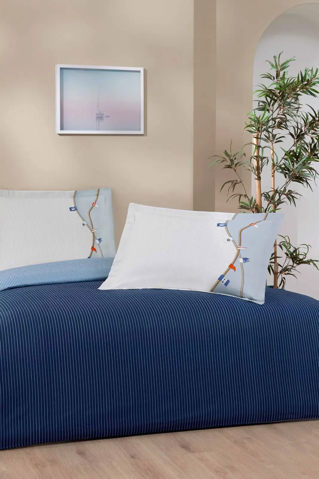 Özdilek Flag Line Lastikli Çarşaf King Size Nevresim Takımı - görsel 2